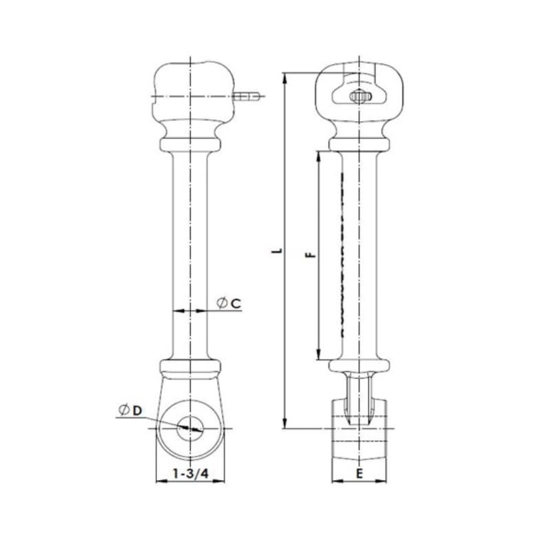 ADAPTADORES CASQUILLO OJO LARGO 13.3KN MODELO R-5-L/36 ARAGCU AT2