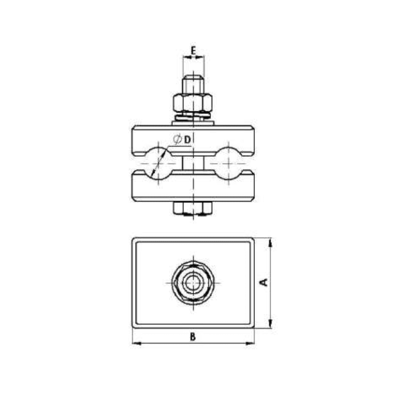 CONECTORES PARALELOS ALUMINIO Ø:8X14MM MODELO GCPSAL-8/14 ARAGCU AT2