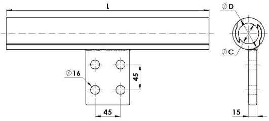 MANGUITOS DE REPARACION EN TEE ALUMINIO Ø:28-32.50MM L:360MM DR-50P4 SERIE L ARAGCU AT2