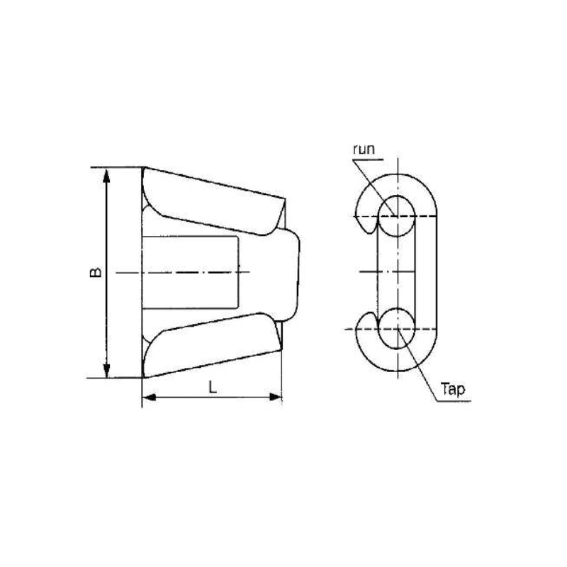 CONECTORES TIPO CUÑA MODELO JBX-120-120 ARAGCU HE3