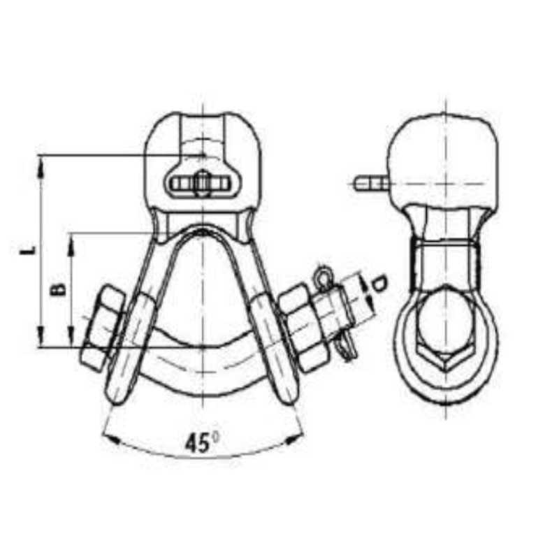 ADAPTADORES CASQUILLO HORQUILLA 12.5KN MODELO RHV-16 (M-18) ARAGCU AT2