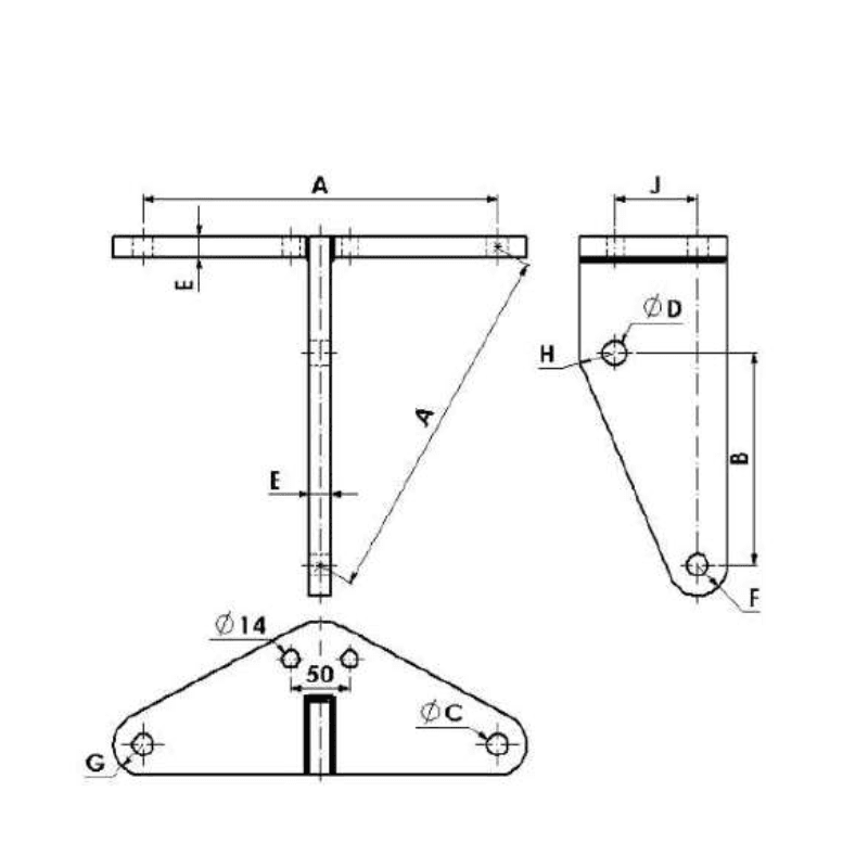 YUGOS DE SUSPENSION TRIPLE Ø:18MM L:400X17.5MM MODELO YTA-3-16-21 / 400 ARAGCU AT2