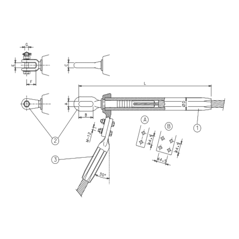 GRAPAS A COMPRESION (OJAL ANILLO) Ø:30MM SERIE E ARAGCU AT2