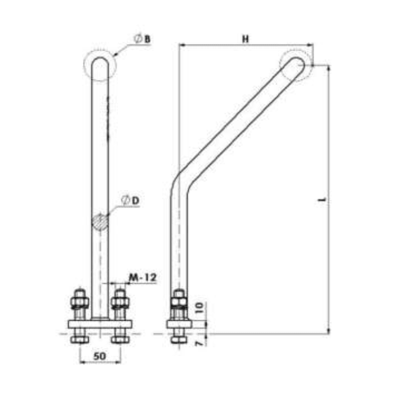 RAQUETAS DE CUERNOS ARQUEADOS L:375X240MM MODELO DI-37/24 ARAGCU AT2