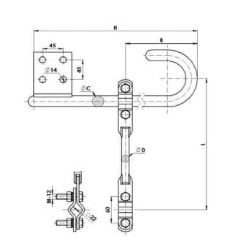 RAQUETAS DE ARCO AJUSTABLE L:400X600MM MODELO DPC-40/60-D ARAGCU AT2