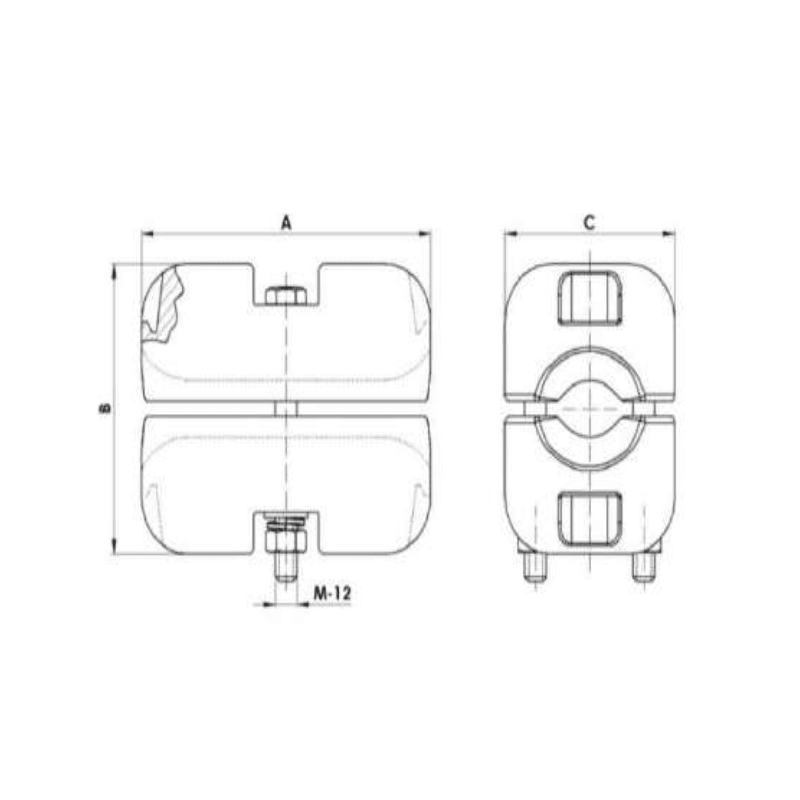 CONTRAPESOS DE BUCLE 10KG Ø:28-40MM MODELO CPB-10/40 ARAGCU AT2