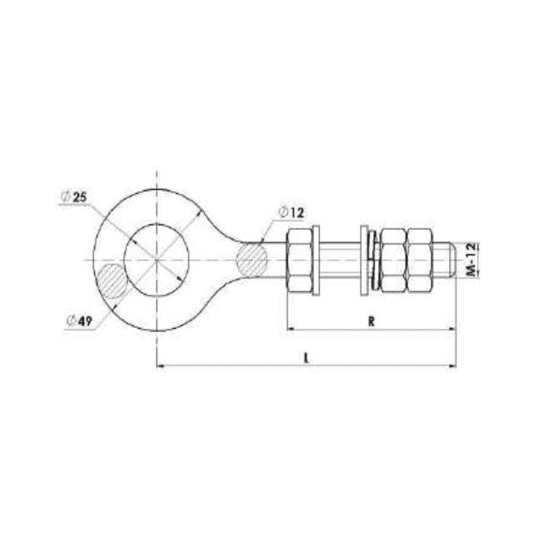 PERNOS OJO MODELO TC-16-100 ARAGCU AT2