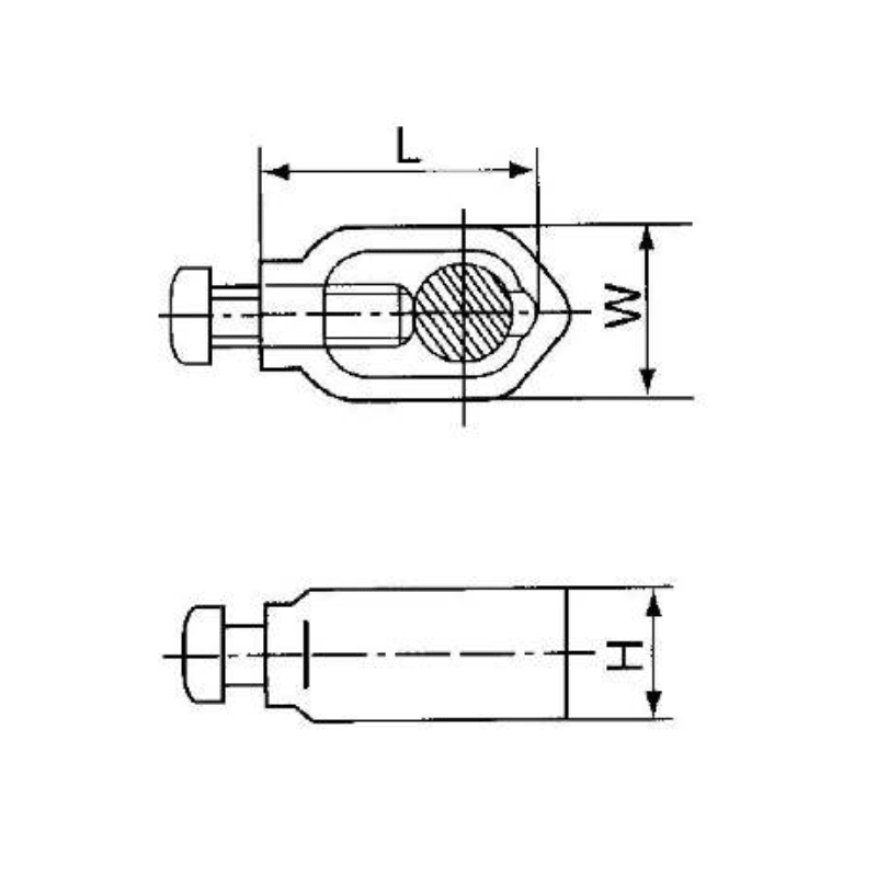 CONECTORES DE ACERO COBREADO 32MM TIPO AB MODELO GDX-16 ARAGCU HE2