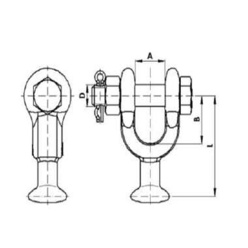 ADAPTADORES HORQUILLA BOLA 12.5KN MODELO HBP-16 ARAGCU AT2
