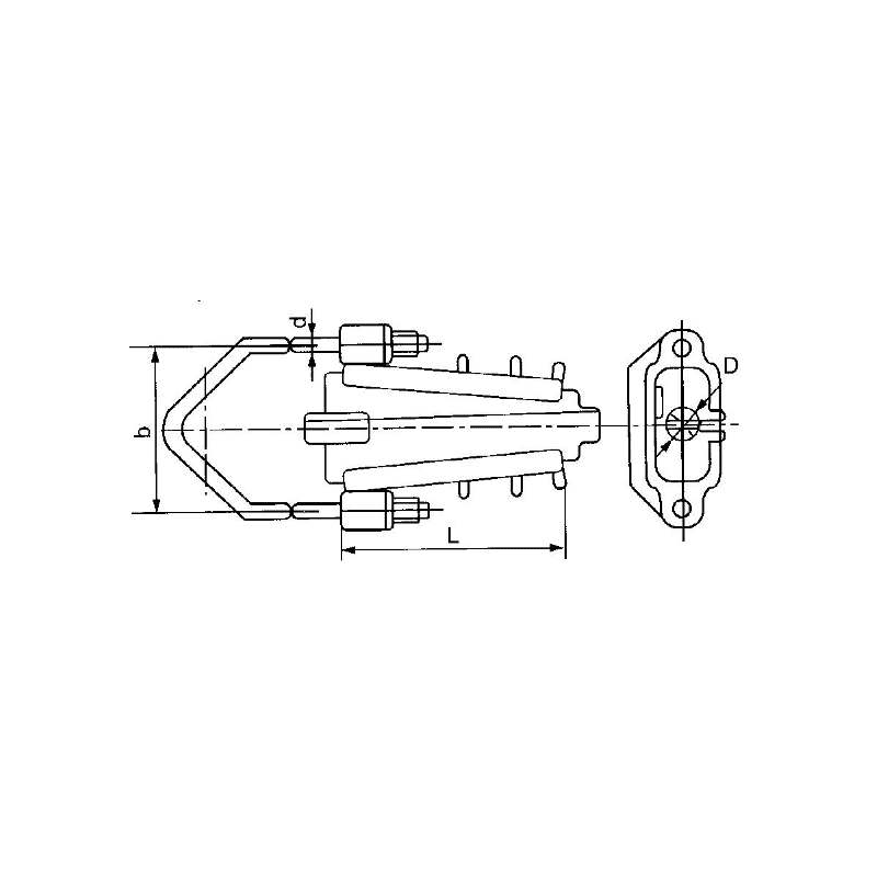 GRAPAS DE EXTREMO MUERTO TIPO CUÑA MODELO NJX-2 JKLYJ-240 ARAGCU HE2
