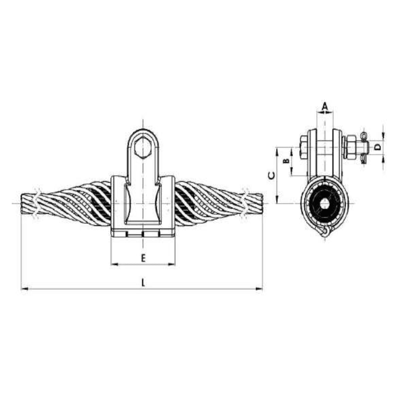 GRAPAS DE SUSPENSION ARMADAS Ø:14.60-15.59MM MODELO GAS-3B/FO/15 ARAGCU AT2