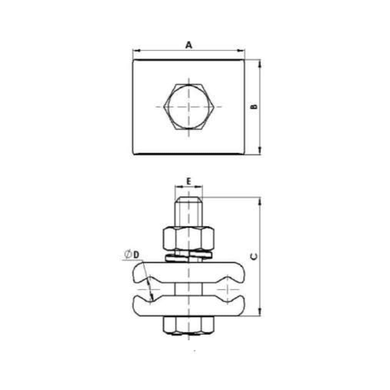 CONECTORES PARALELOS ACERO  Ø:6-14MM MODELO GCPS-14 ARAGCU AT2
