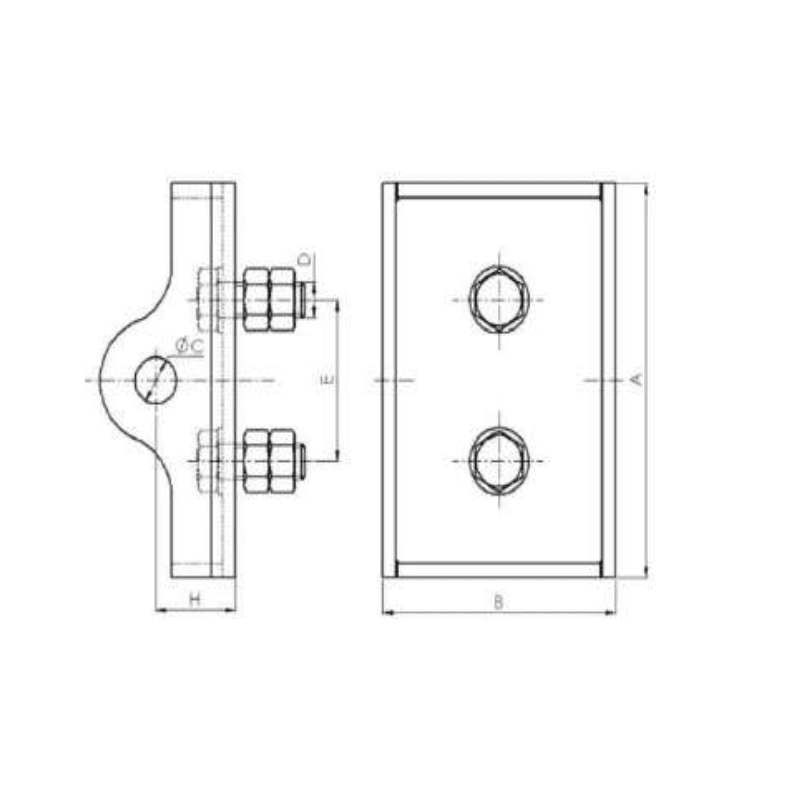 CASOS DE FIJACION L:155-98MM Ø:M-20 MODELO PF-15C/M20 ARAGCU AT2