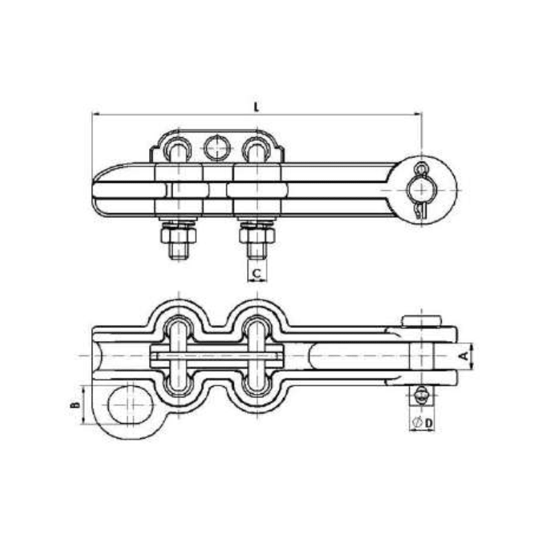 GRAPAS ANCLAJE ALUMINIO Ø:11-18MM MODELO GAR-2/M14 ARAGCU AT2