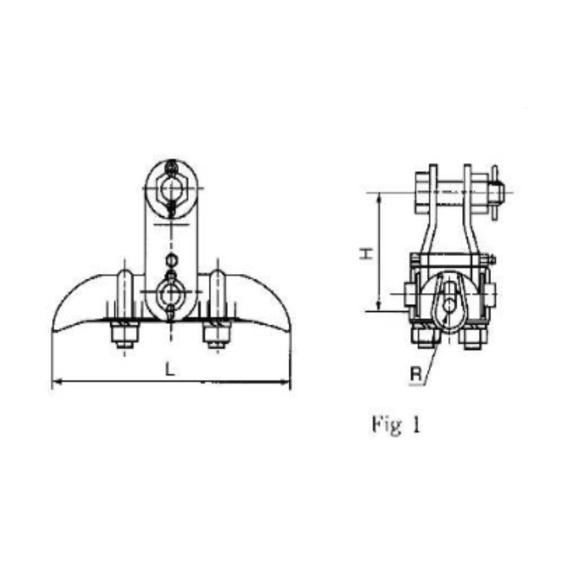 GRAPAS DE SUSPENSION HIERRO MALEABLE (TIPO BARQUITO) MODELO XGU-1F Ø5.0-7.0MM 40KN ARAGCU HE2