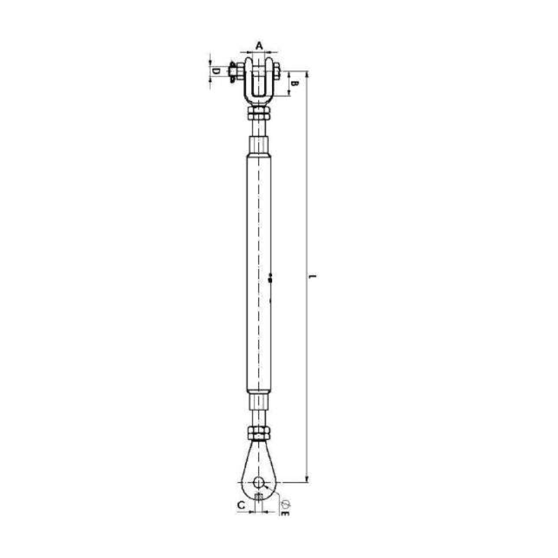 TEMPLADORES QUIJADA OJO REGULABLE 15KN L:440-575MM MODELO TRB-24/OH/C ARAGCU AT2