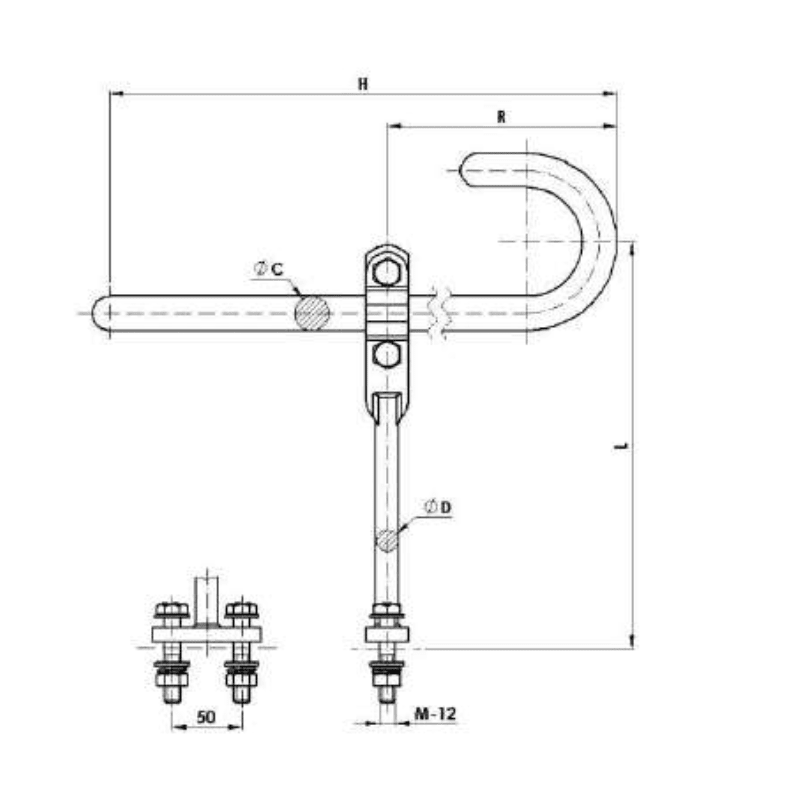 RAQUETAS DE ARCO AJUSTABLE L:400X600MM MODELO DPI-40/60 ARAGCU AT2