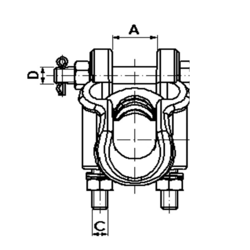 GRAPAS DE SUSPENSION ALUMINIO Ø:25-36MM MODELO GS-5T(EST) ARAGCU AT2