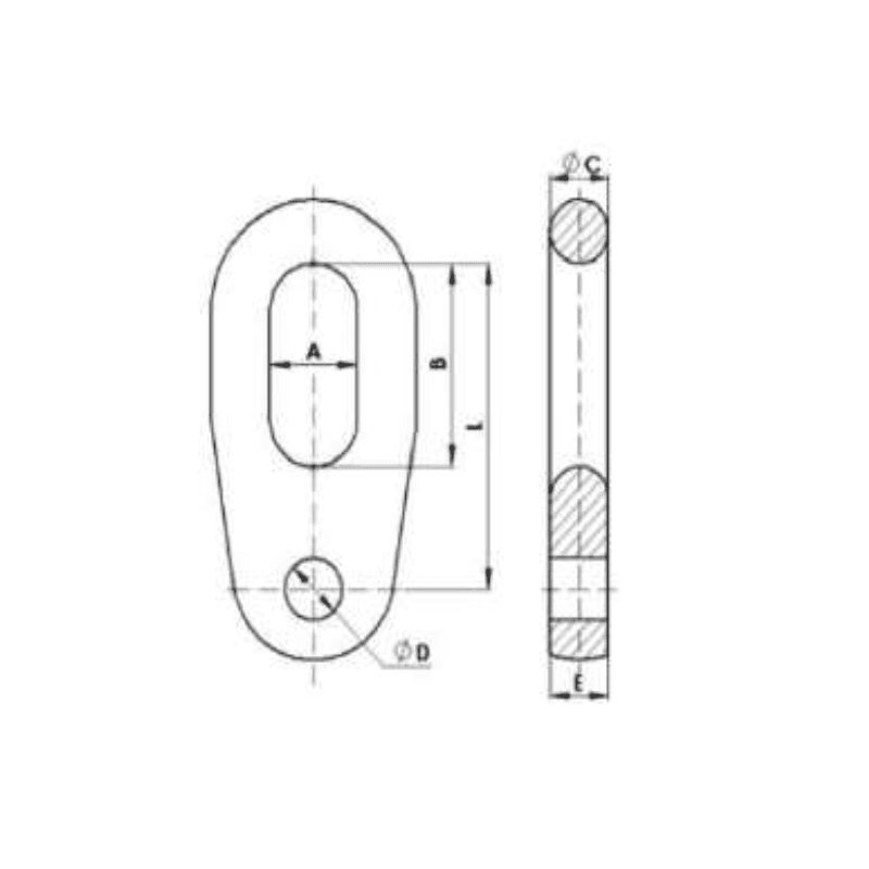 ADAPTADORES ESLABON (OJO/OJO) 13.5KN MODELO ESP-16 ARAGCU AT2