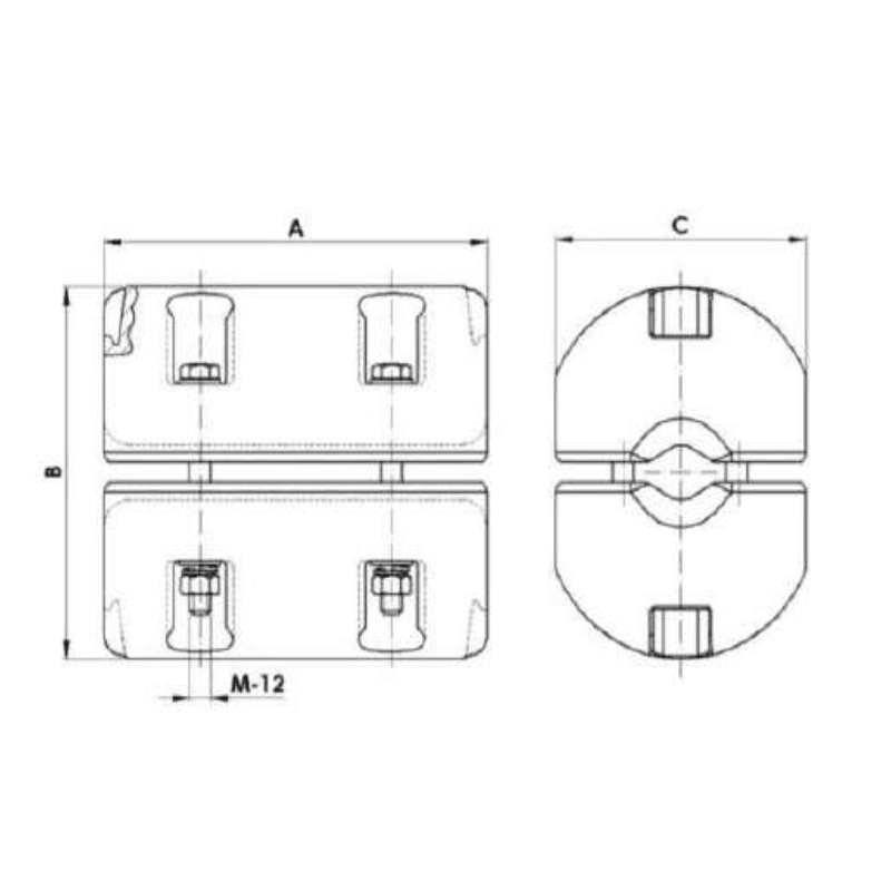 CONTRAPESOS DE BUCLE 30KG Ø:12-18MM MODELO CPB-30/18 ARAGCU AT2