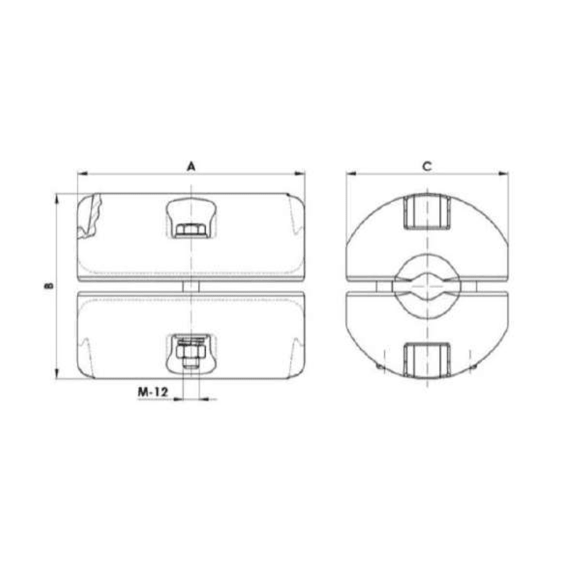 CONTRAPESOS DE BUCLE 15KG Ø:18-28MM MODELO CPB-15/28 / P ARAGCU AT2