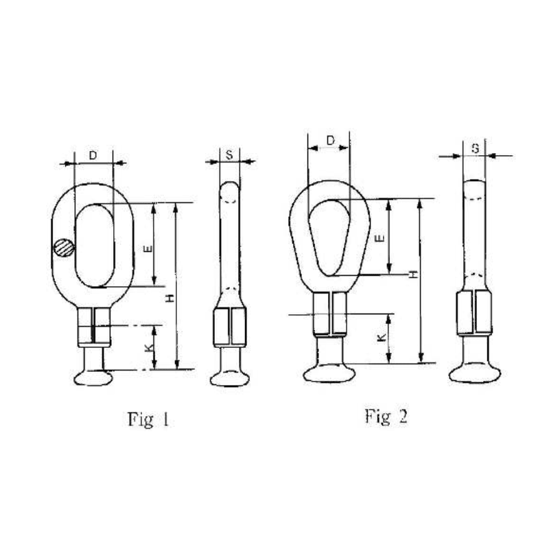 ADAPTADORES OJO BOLA (TIPO SOPORTE DE CUERNO) MODELO Q-12CH ARAGCU HE2