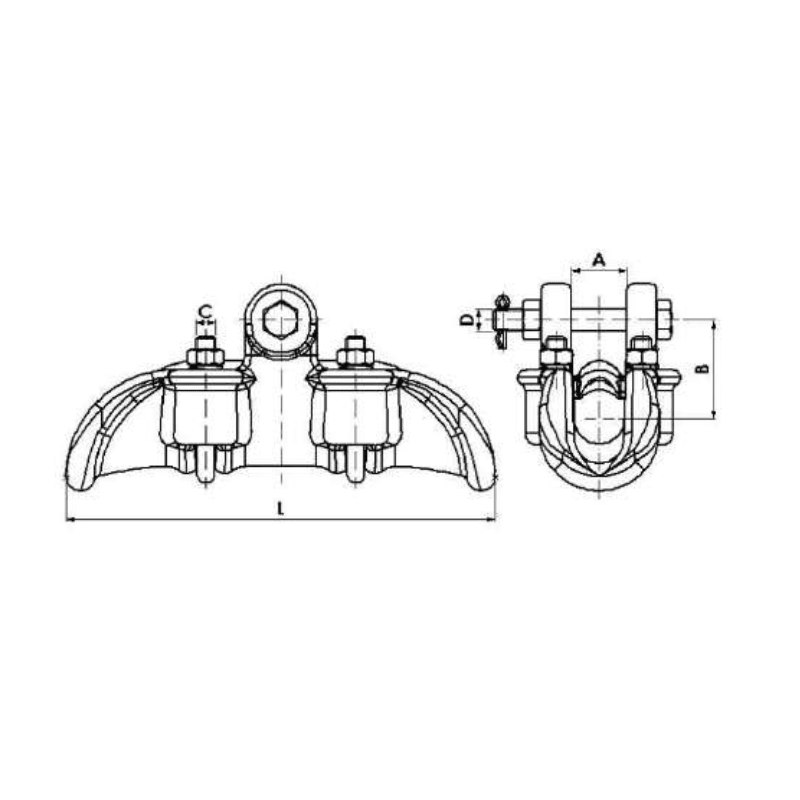 GRAPAS DE SUSPENSION Ø:46-57MM MODELO GS-7-AE/M18 ARAGCU AT2