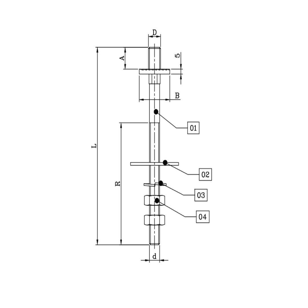 SOPORTE PARA AISLADOR TIPO PIN POLIMERICO 10KV 200MM D1S00208 ARAGCU MT2