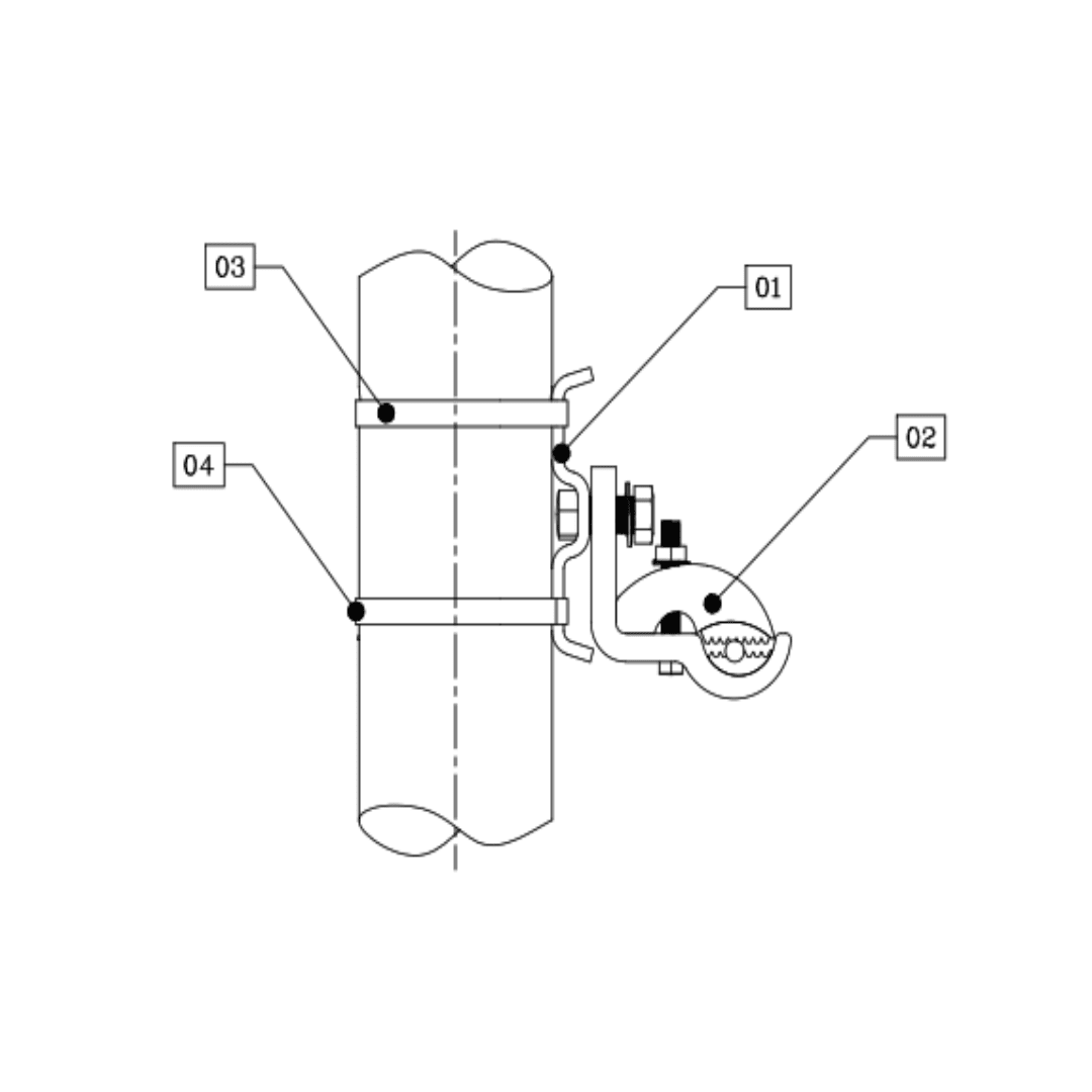 EMSAMBLE DE SUSPENSION PARA CABLE ADSS VANO 200 ARAGCU FO2