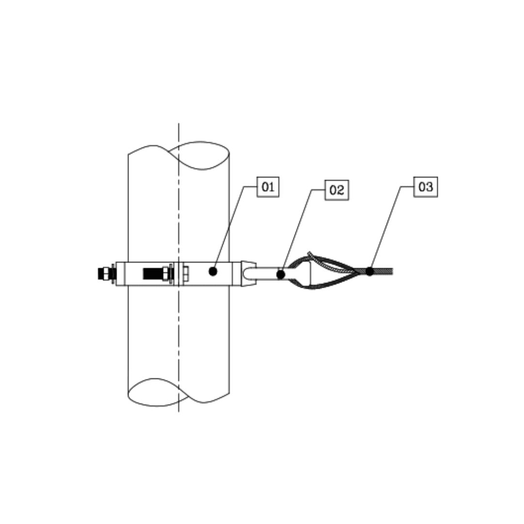ENSAMBLE DE SUSPENSION PARA CABLE ADSS VANO 200II ARAGCU FO2