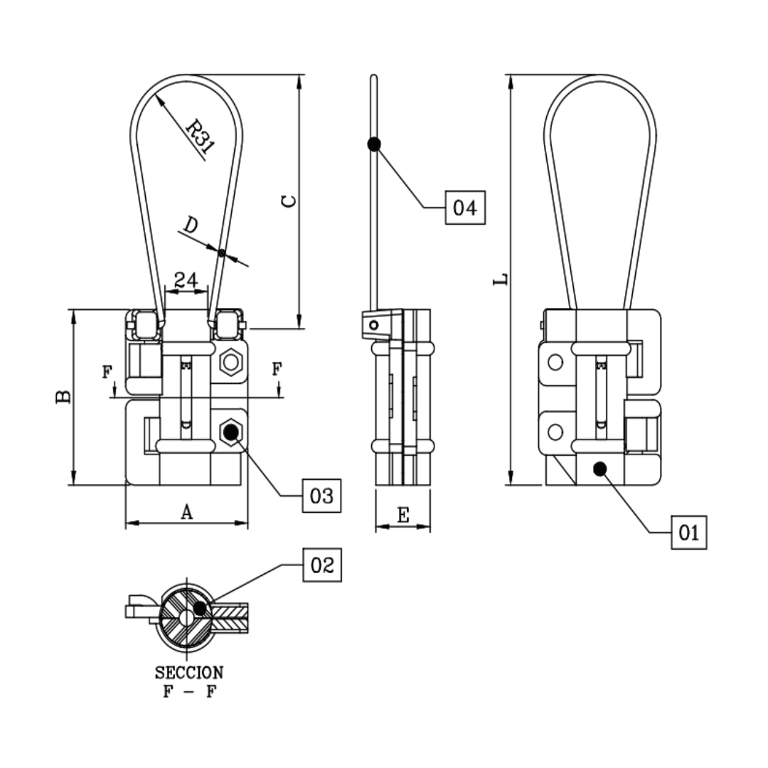 GRAPA DE INICIO FIN PARA 10MM D2GR0004 ARAGCU FO2