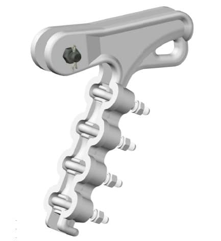 GRAPA DE ANCLAJE TIPO PISTOLA DE ALUMINIO 4 PERNOS 120-300MM AP5455016 ARAGCU MT