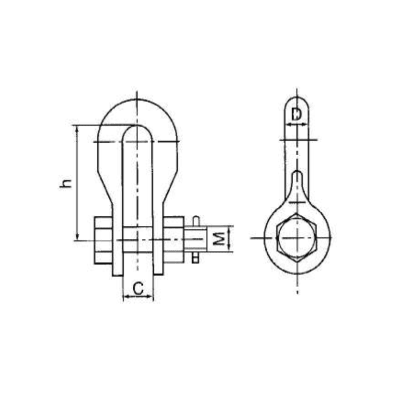 GRILLETES RECTO DE ANCLAJE MODELO U-10B 100KN ARAGCU HE2
