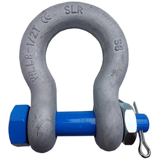 GRILLETE DE ACERO FORJADO ANCLA TUERCA PASADOR G-2130 1/2'' 2T FS 6:1 SLR1