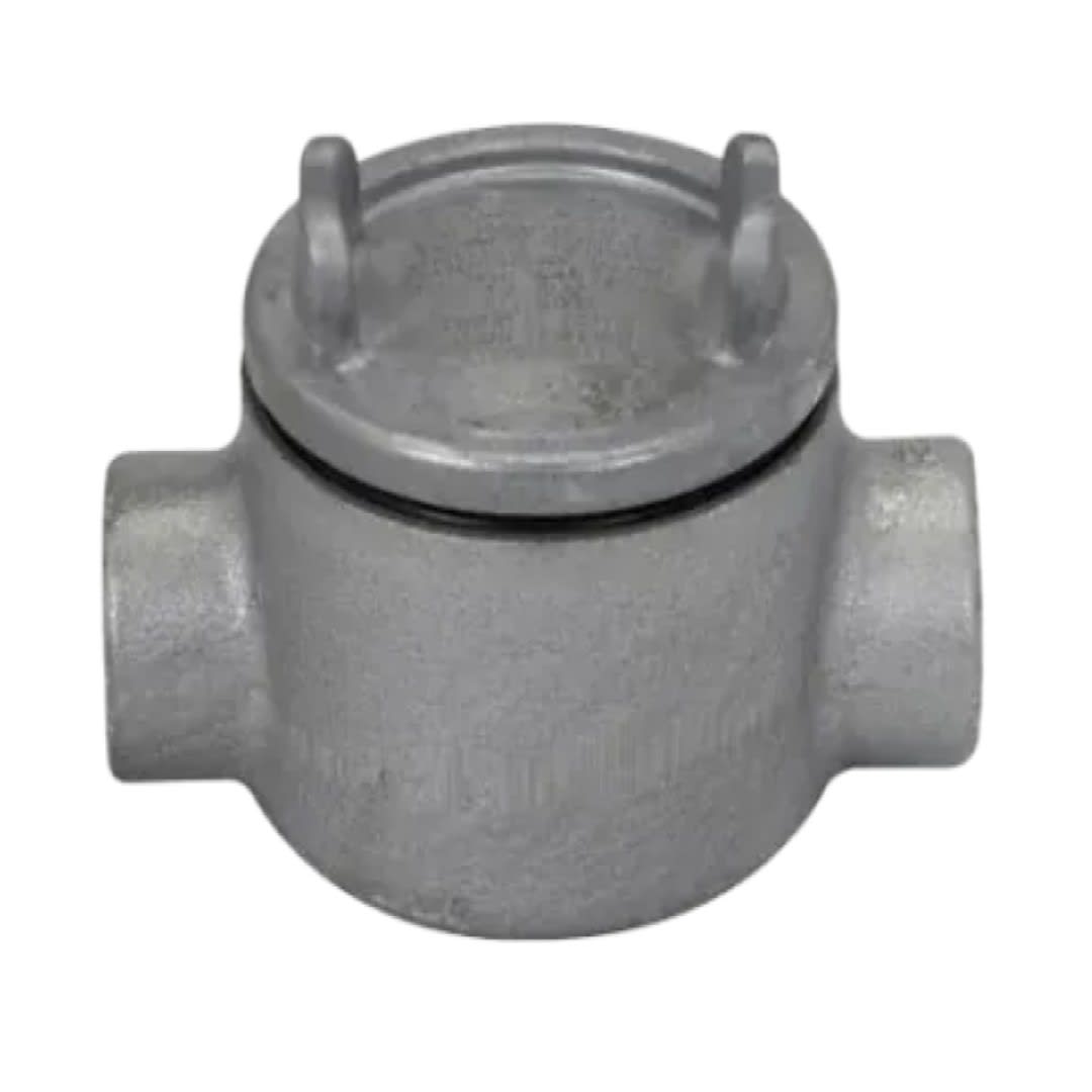 CAJA REDONDA TIPO GUAX AL. 1-1/2'' COVER Ø5'' NEMA 7 CL1 DIV1&2 UL CROUSE HINDS