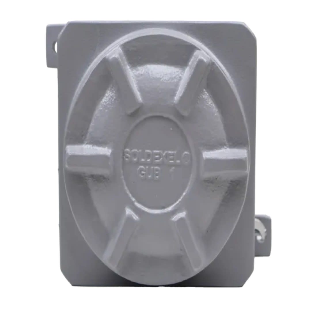 CAJA DE DISTRIBUCIÓN TIPO GUB AL. 145X145X120MM NEMA 7 CL1 DIV1&2 SOLDEXEL