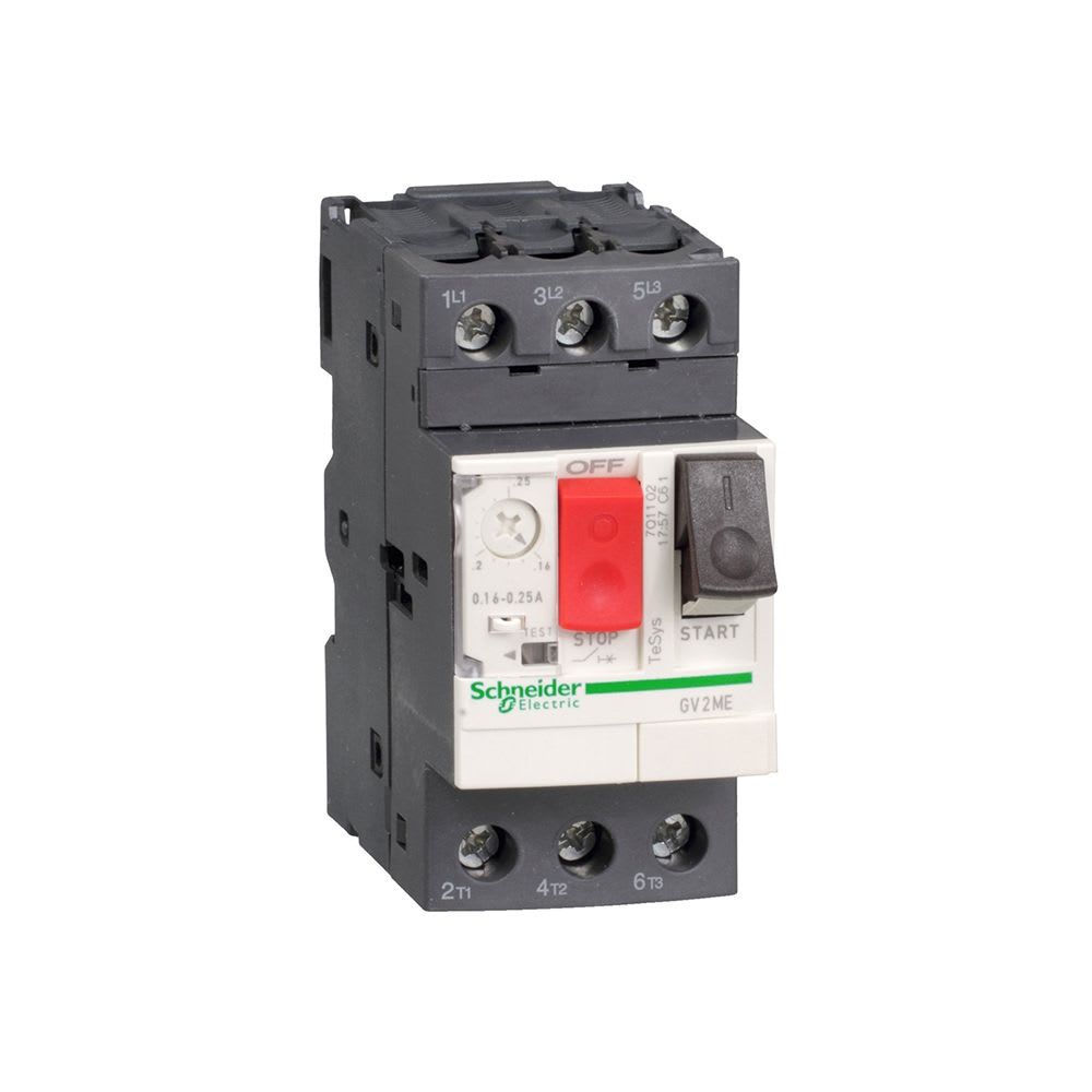 GUARDAMOTOR REGULABLE 1.0-1.6A 100KA 690VAC GV2ME06 SCHNEIDER ELECTRIC1