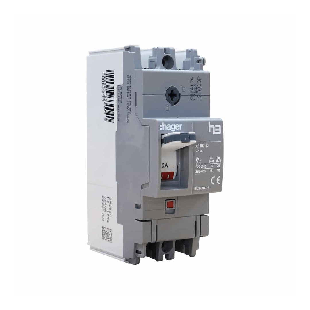 ITM CAJA MOLDEADA FIJO H3 X160 2P 40A TF/MF. 25KA/240V HAGER1