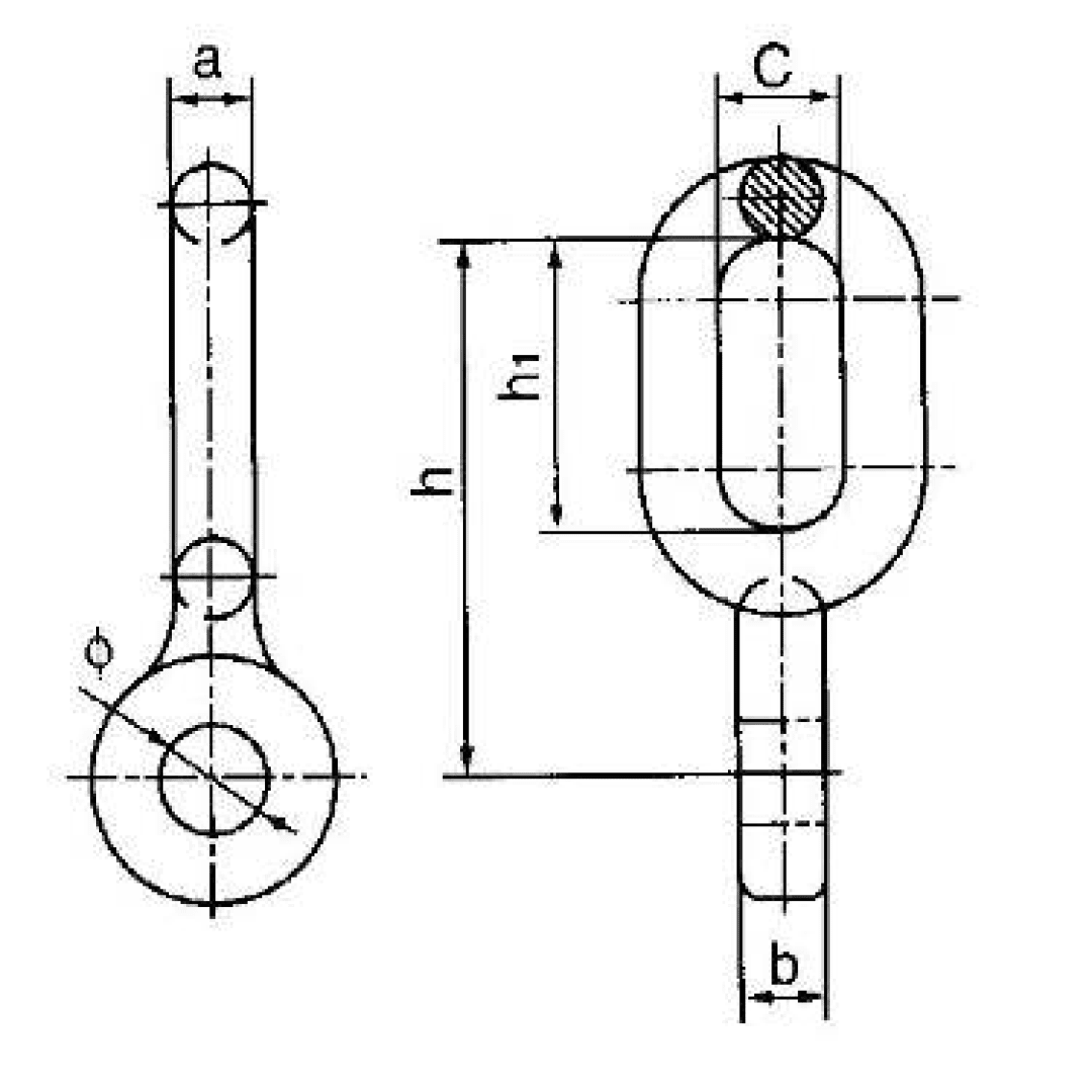 ADAPTADORES ESLABON OJO REVIRADO MODELO ZH-10 ARAGCU HE2
