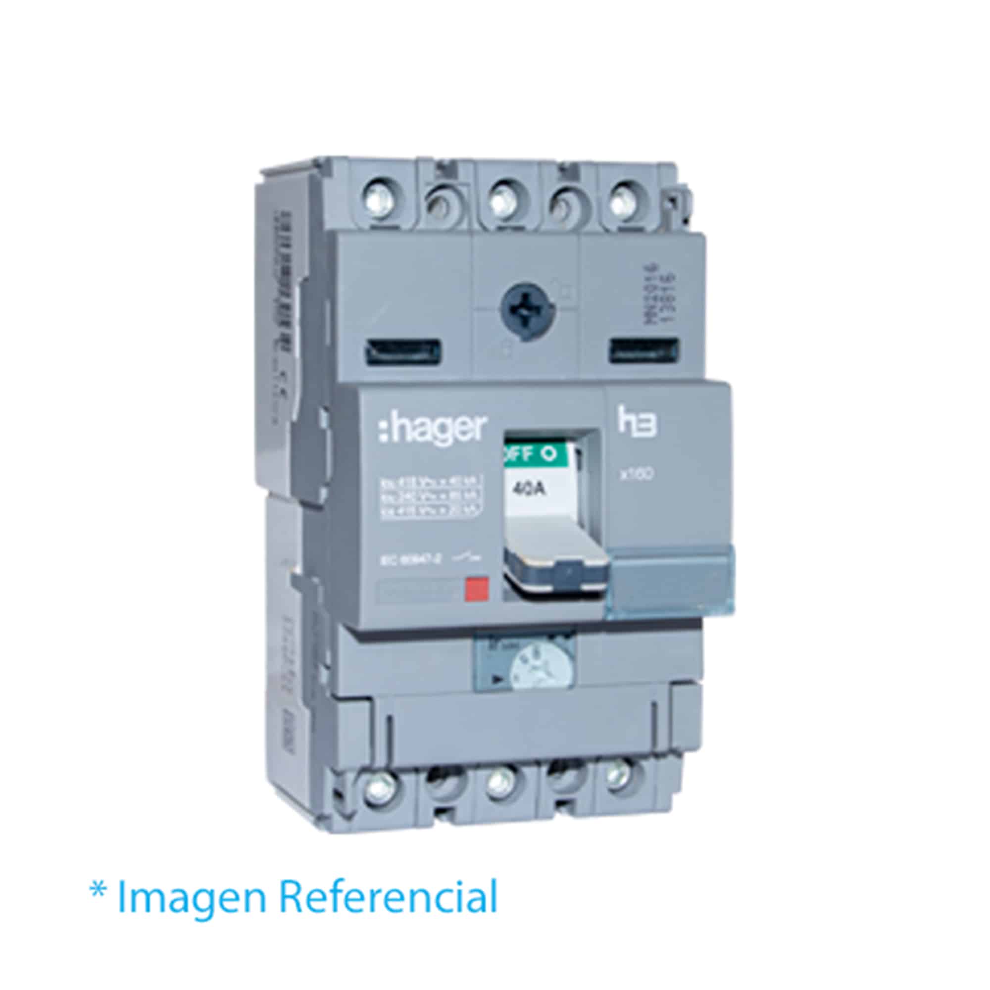 ITM CAJA MOLDEADA REG. H3 X160 3P (100.80-160A) TA/MF 85KA/240V HAGER1