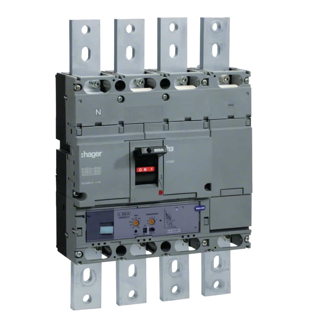 ITM CAJA MOLDEADA FIJO H3E H800E 4P 630A FT/FM 85KA/220V HAGER
