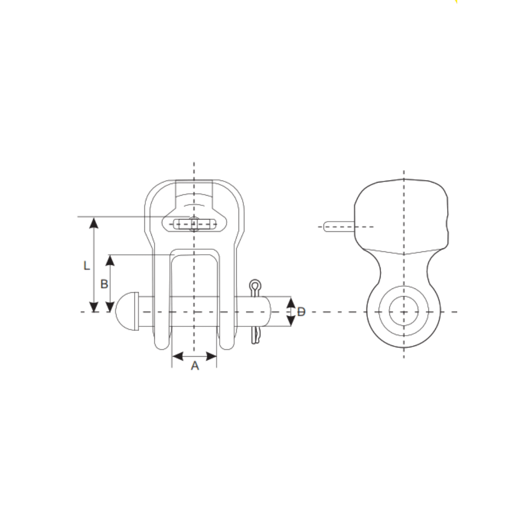 ADAPTADOR CASQUILLO HORQUILLA 5/8''X60MM 75KN GALV CALIENTE AP5461014 ARAGCU MT2