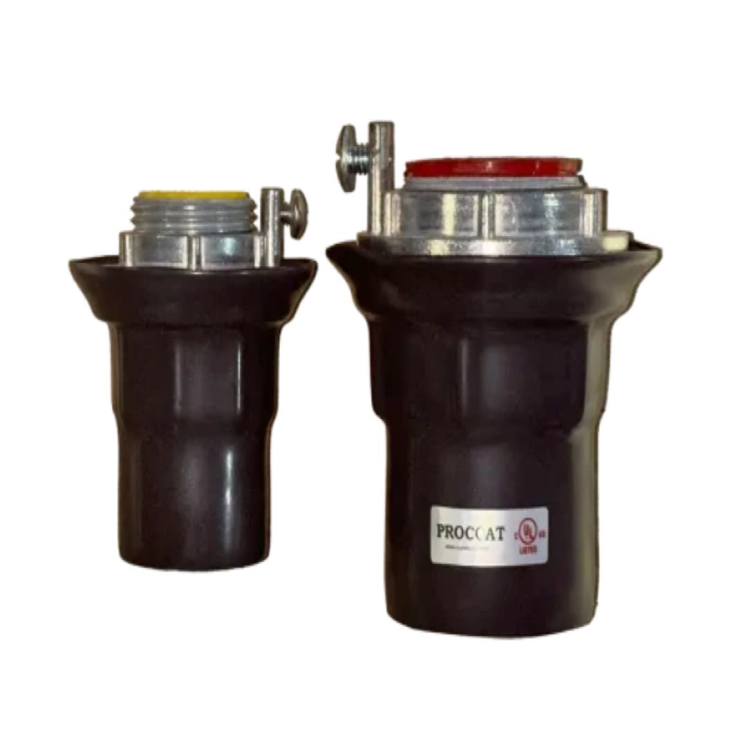 CONECTOR CONDUIT TIPO HUB C/AISLAMIENTO ACERO 1'' REVESTIDO DE PVC UL STG25P PROCOAT