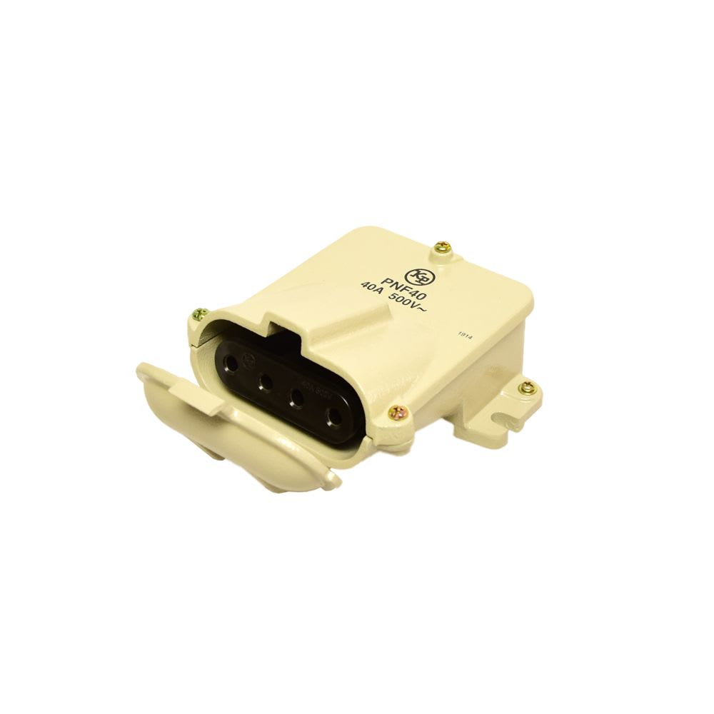 TOMACORRIENTE INDUSTRIAL BLINDADO P/SOBREPONER C/TAPA 3X40A+T 500V PNF40 KAP