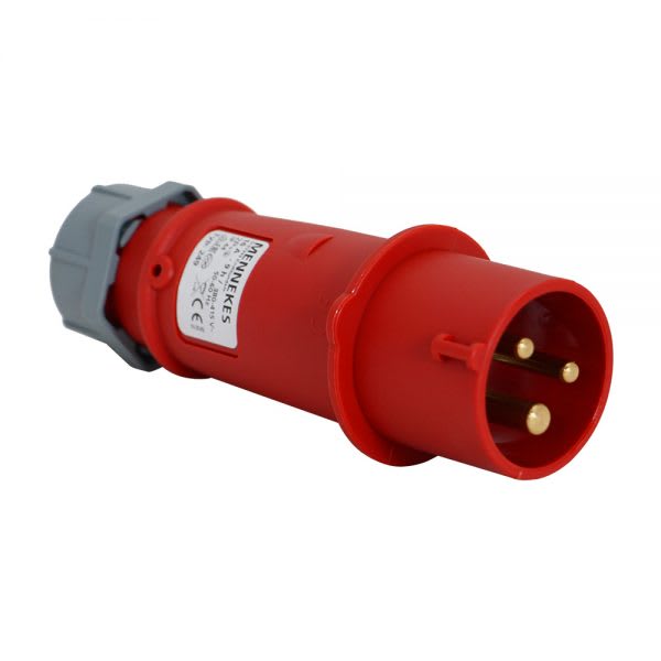 ENCHUFE 16AMP 2P+T 415V ROJO 9H IP44 MENNEKES1