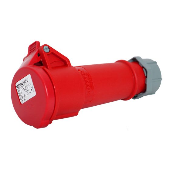 TOMA AEREO 16AMP 2P+T 415V ROJO 9H IP44 MENNEKES3