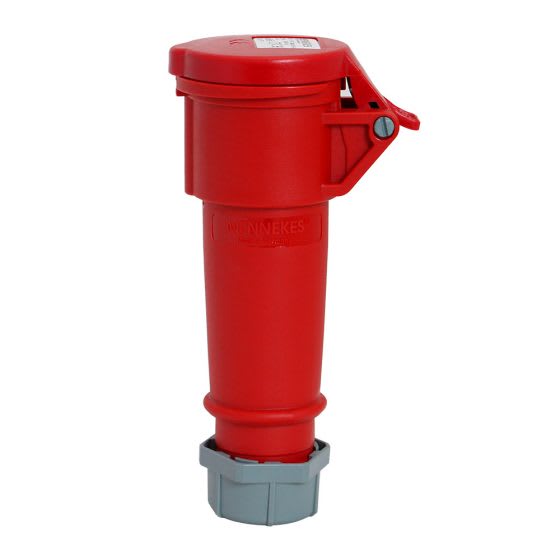 TOMA AEREO 16AMP 2P+T 415V ROJO 9H IP44 MENNEKES4