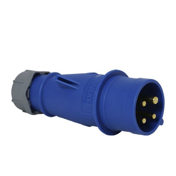 ENCHUFE 16AMP 3P+T 250V AZUL 9H IP44 MENNEKES2