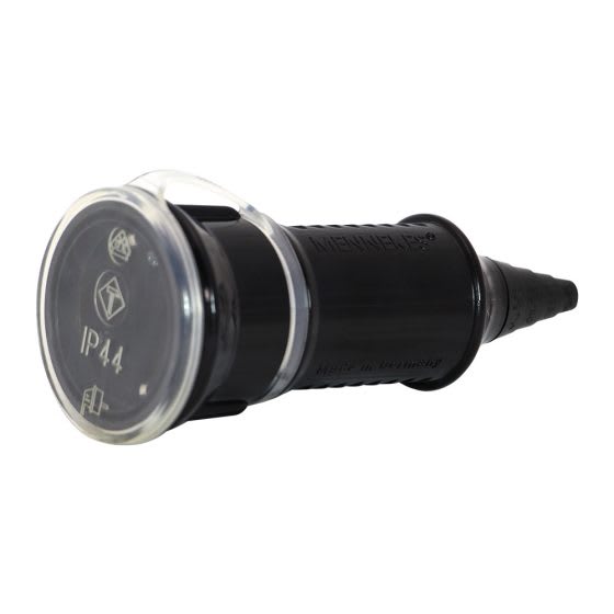 TOMA AEREO SCHUKO NEGRO 16AMP 2P+T 250V IP44 MENNEKES1