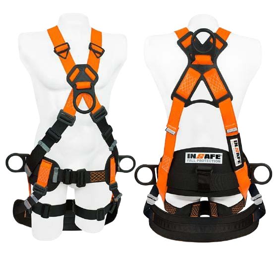 ARNES TIPO X 4 ARGOLLAS DIELEC. CON SOPORTE LUMBAR Y ASENTADERA IN 8009-1ML-A INSAFE